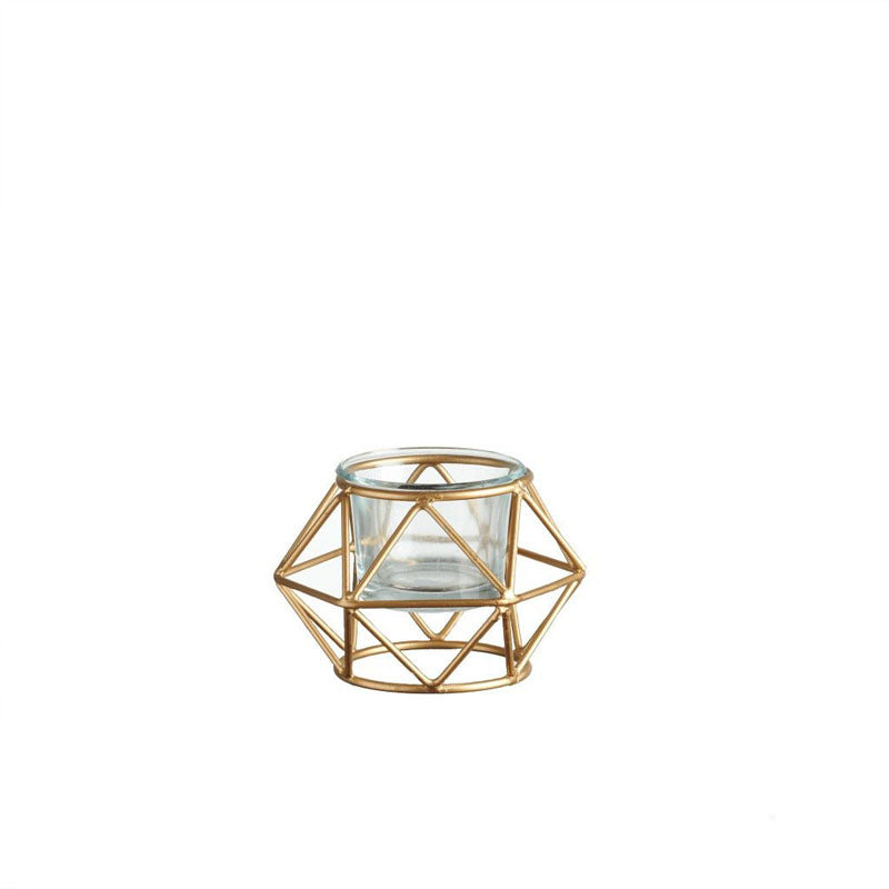 Buy Hexa Diamond Tealight Candle Holder - Set Of Two Candle Holders from Vaaree