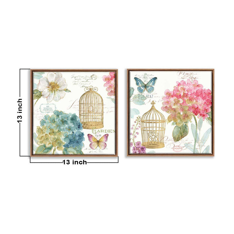 Buy Humeia Floral Wall Art - Set Of Two Wall Art & Paintings from Vaaree