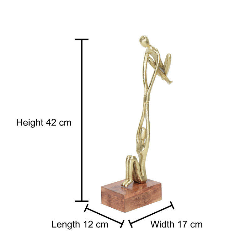 Buy Calisthenic Golden Showpiece Showpieces from Vaaree