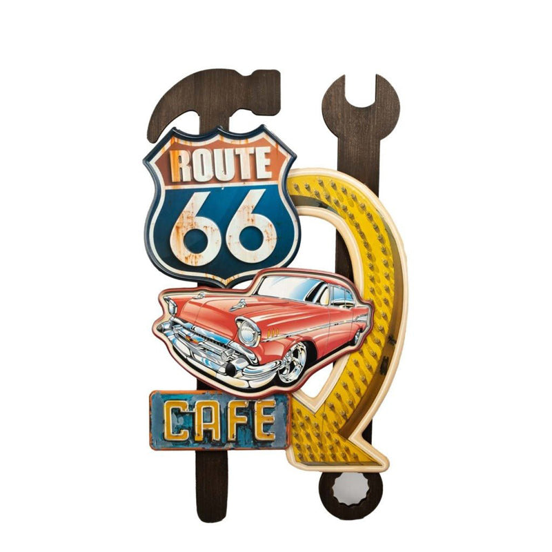 Buy Route 66 Cafe Retro Wall Accent Wall Accents from Vaaree