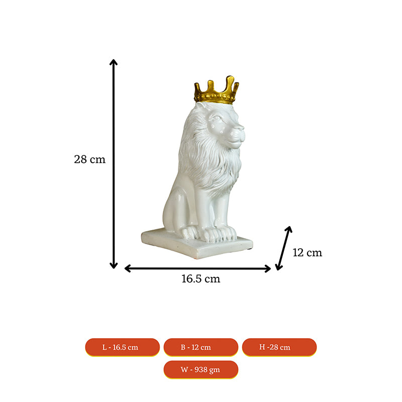 Buy Leo Crown Showpiece - White Showpieces from Vaaree