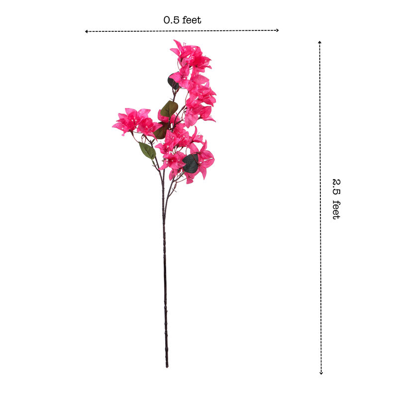 Buy Faux Realistic Bougainvillea Flower Stick (Pink) - Set Of Three Artificial Flowers from Vaaree