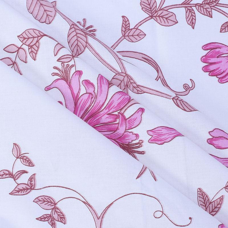 Buy Catalina Floral Printed Bedsheet - Pink Bedsheets from Vaaree