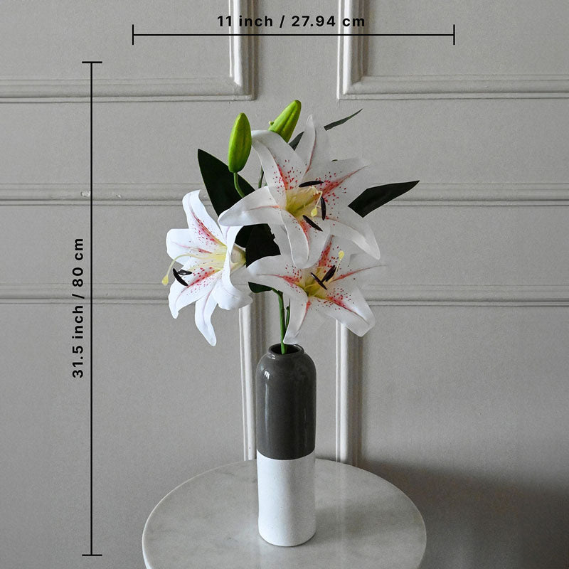 Buy Faux Everlasting Lily Flower Stick - White Artificial Flowers from Vaaree