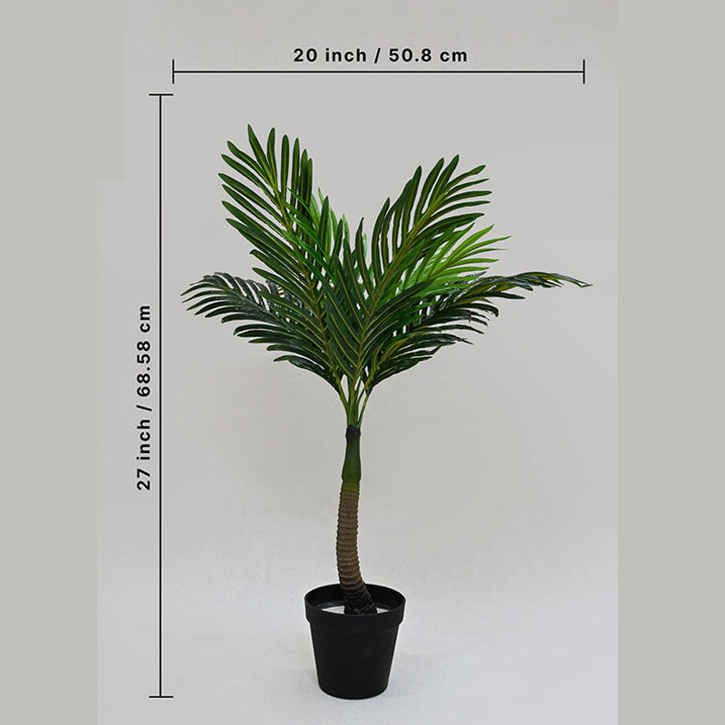 Buy Faux Everlasting Bonsai Palm Plant With Pot - 2.3 Feet Artificial Plants from Vaaree