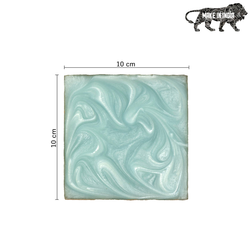 Buy Nuxa Resin Coaster With Stand (Aqua) - Seven Piece Set Coasters from Vaaree