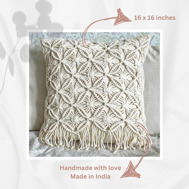 Buy Fiona Macrame Tie Cushion Cover Cushion Covers from Vaaree