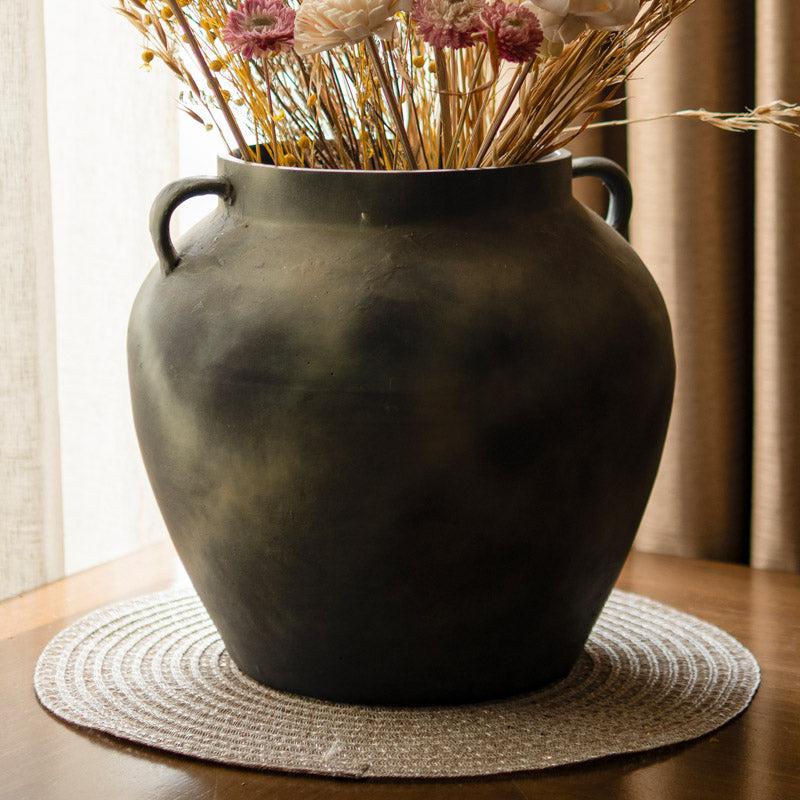 Buy Gaina Antique Vase With Dried Flower Bunch - Two Piece Set Vase from Vaaree