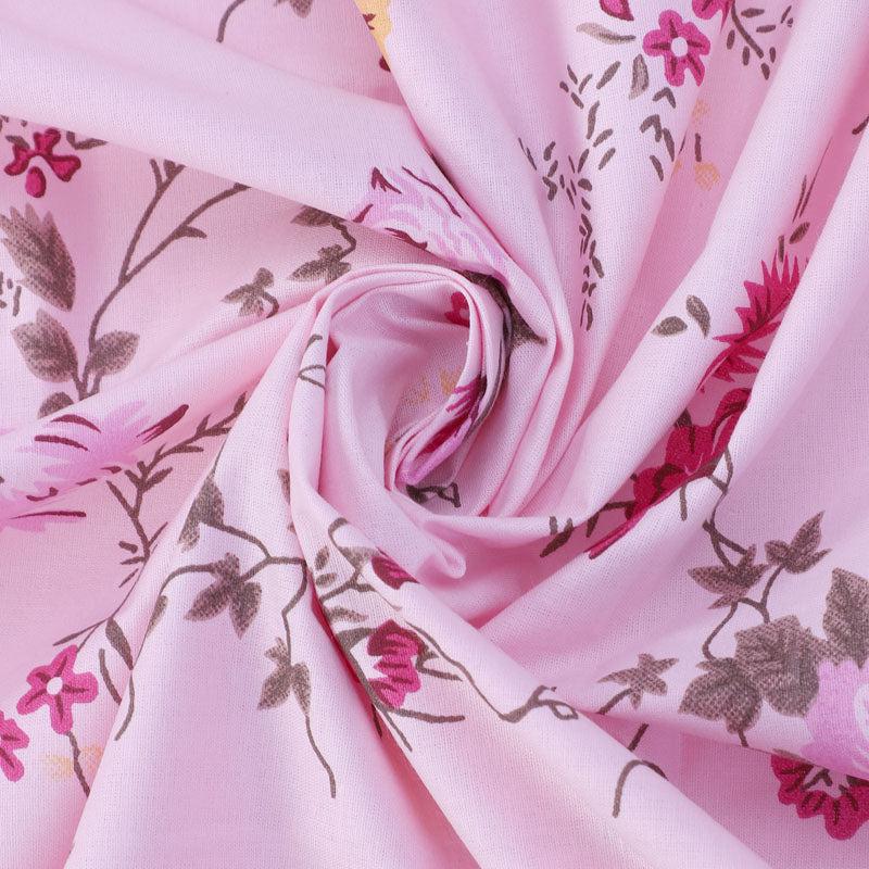 Buy Esmeralda Floral Printed Bedsheet - Pink Bedsheets from Vaaree