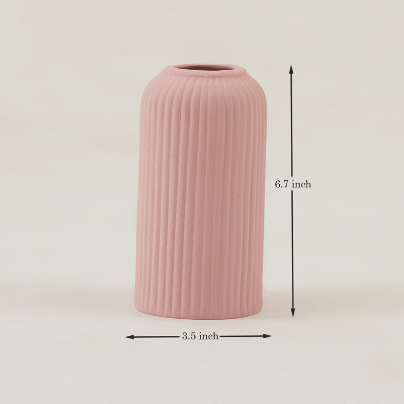 Buy Abdiya Ceramic Vase - Pink Vase from Vaaree