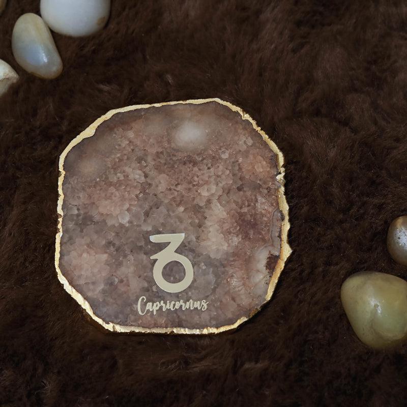 Buy Capricon Agate Coaster - Brown Coasters from Vaaree