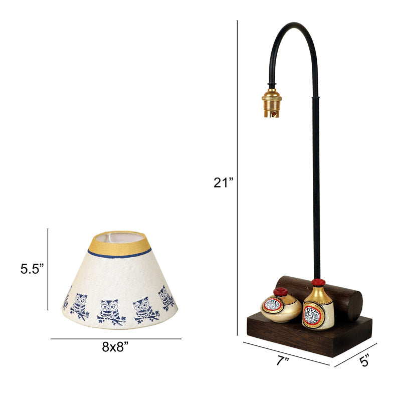 Buy Rajat Wooden Table Lamp Table Lamp from Vaaree