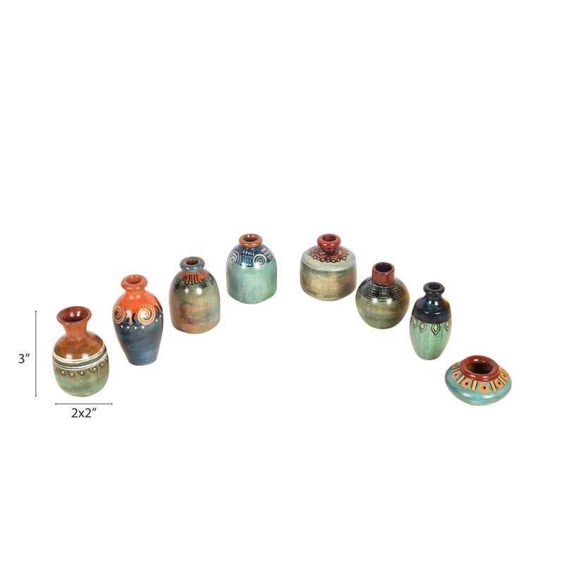 Buy Kosha Terracotta Vase - Set of Eight Vase from Vaaree