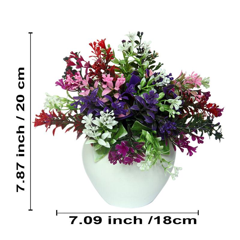 Buy Faux Fria Flower Bunch With Pot Artificial Flowers from Vaaree