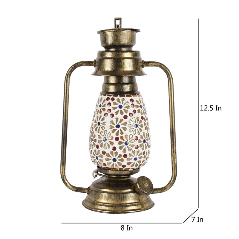 Buy Admya Mosaic Lantern Table Lamp - Gold Table Lamp from Vaaree