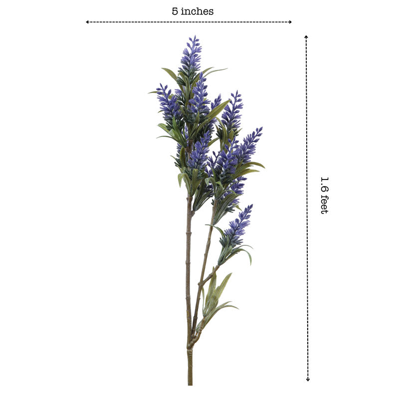 Buy Faux Realistic Lavender Flower Stick (Purple) - Set Of Three Artificial Flowers from Vaaree