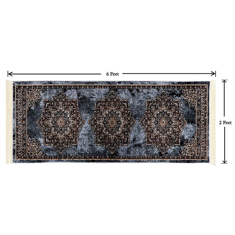 Buy Sinera Ethnic Runner Rug - Light Blue Runner Rug from Vaaree