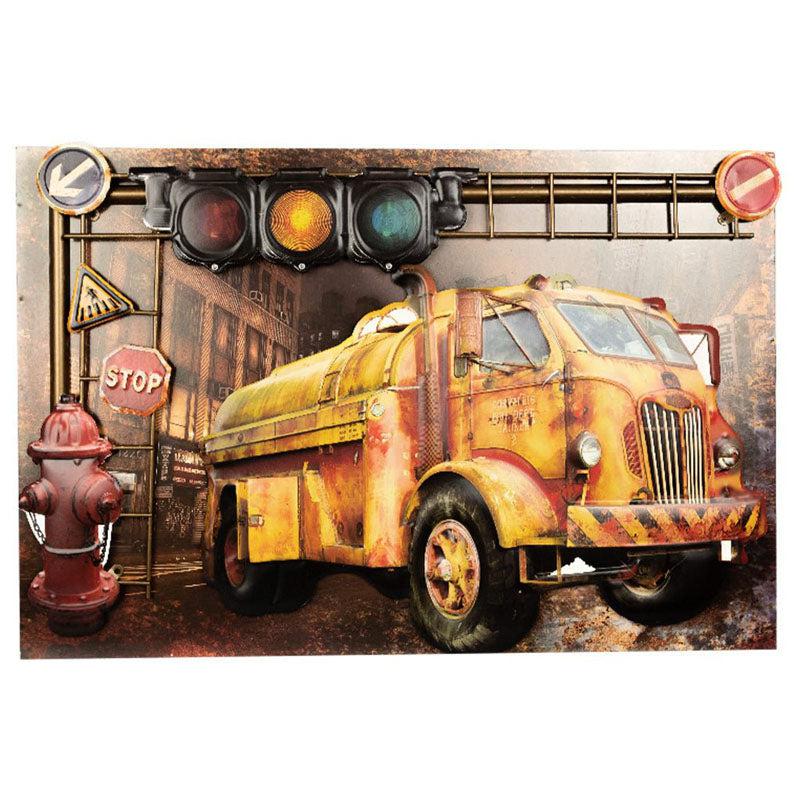 Buy Retro Gas Truck Wall Accent Wall Accents from Vaaree