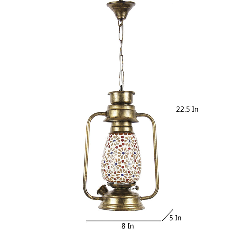 Buy Admya Mosaic Lantern Ceiling Lamp - Gold Ceiling Lamp from Vaaree