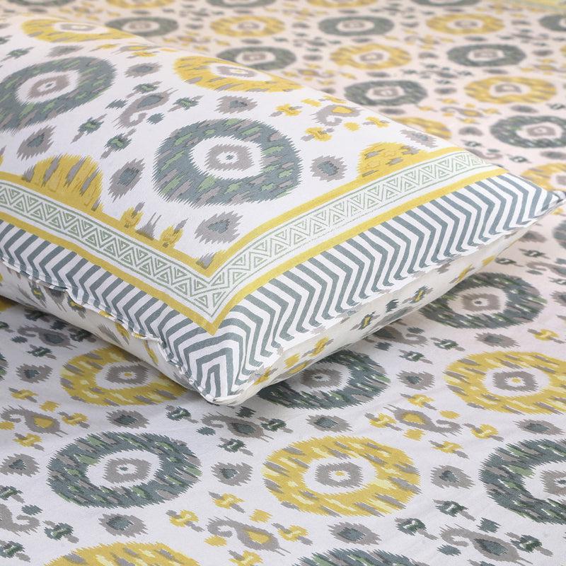 Buy Sienna Ethnic Bedsheet - Yellow Bedsheets from Vaaree