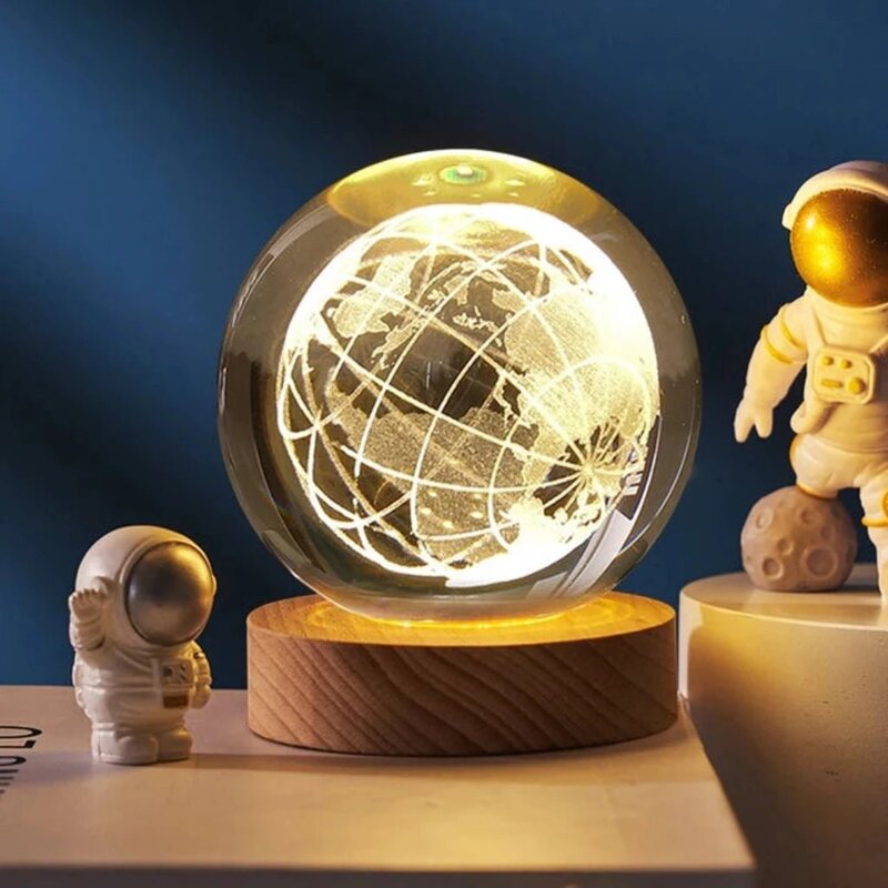 Buy Crystal Ball Globe Led Table Lamp Table Lamp from Vaaree