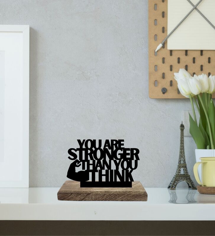 Buy Strong Mind Bold Execution Typography Showpiece - Set Of Two Showpiece from Vaaree