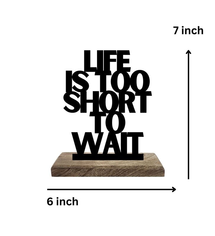 Buy Short Life Big Moves Typography Showpiece - Set Of Two Showpieces from Vaaree