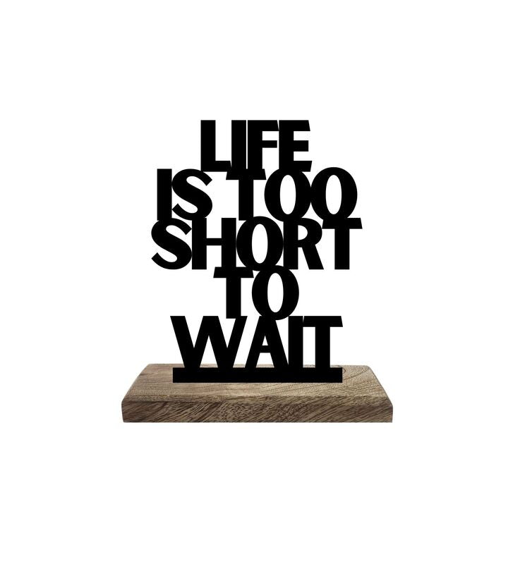 Buy Short Life Big Moves Typography Showpiece - Set Of Two Showpieces from Vaaree