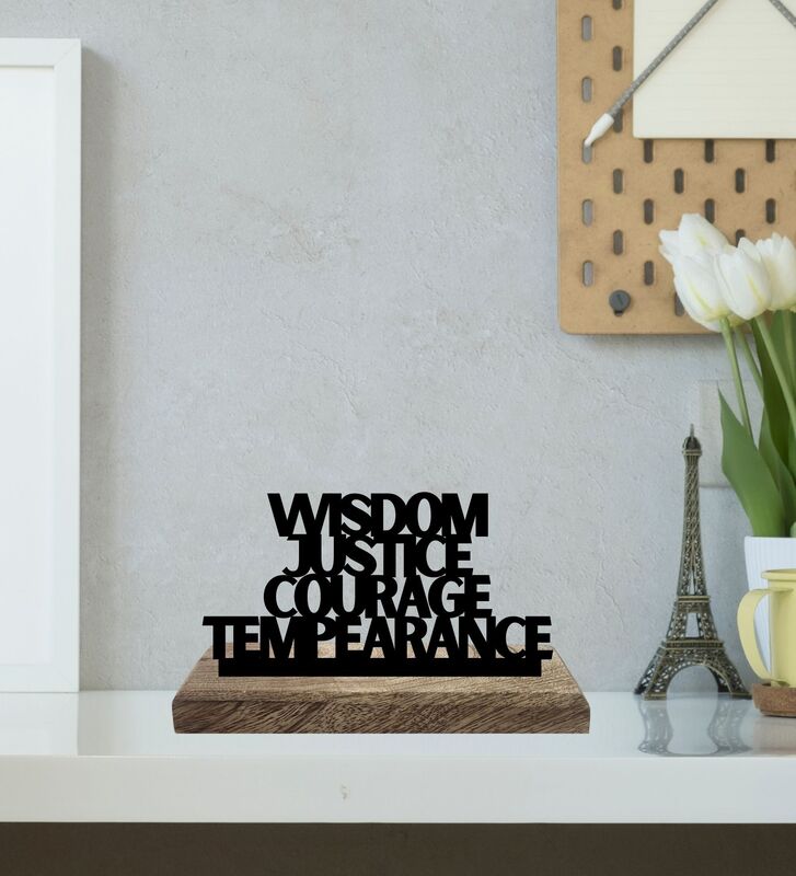 Buy Stoic Virtues & Resilience Typography Showpiece - Set Of Two Showpiece from Vaaree