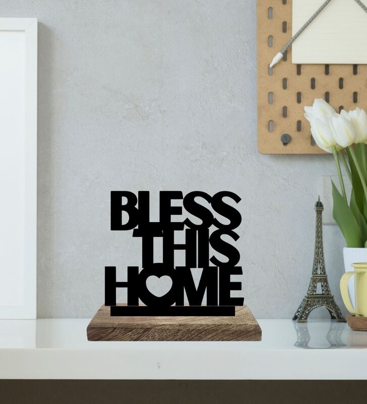 Buy Home Blessing Harmony Typography Showpiece - Set Of Two Showpiece from Vaaree