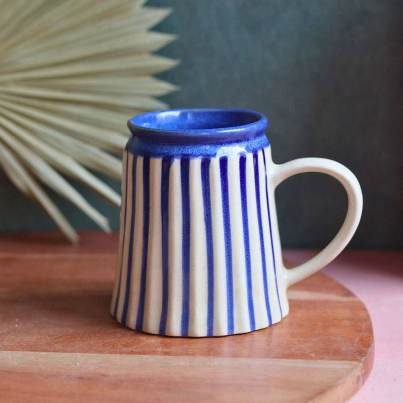 Buy Rogo Stripe Mug (350 ML) - Blue Mug & Tea Cup from Vaaree