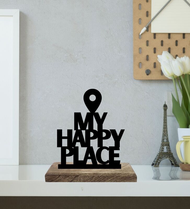 Buy Homely Happiness Typography Showpiece - Set Of Two Showpieces from Vaaree