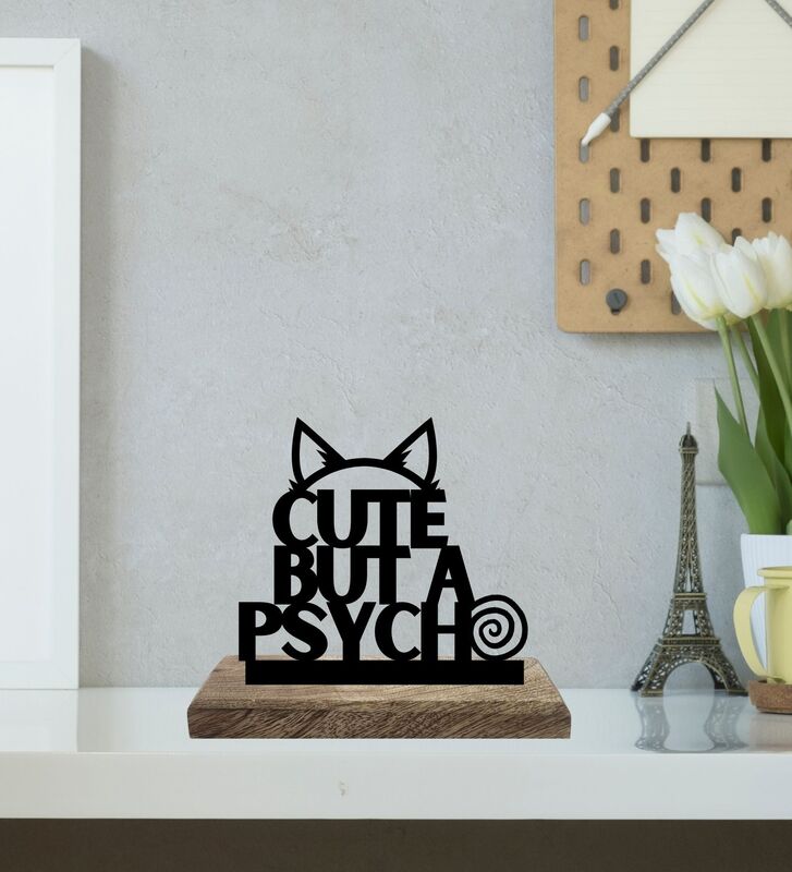 Buy Eccentric & Adorable Psycho-Chic Typography Showpiece - Set Of Two Showpiece from Vaaree