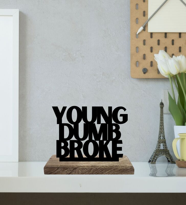 Buy Youthful Dilemmas Typography Showpiece - Set Of Two Showpiece from Vaaree