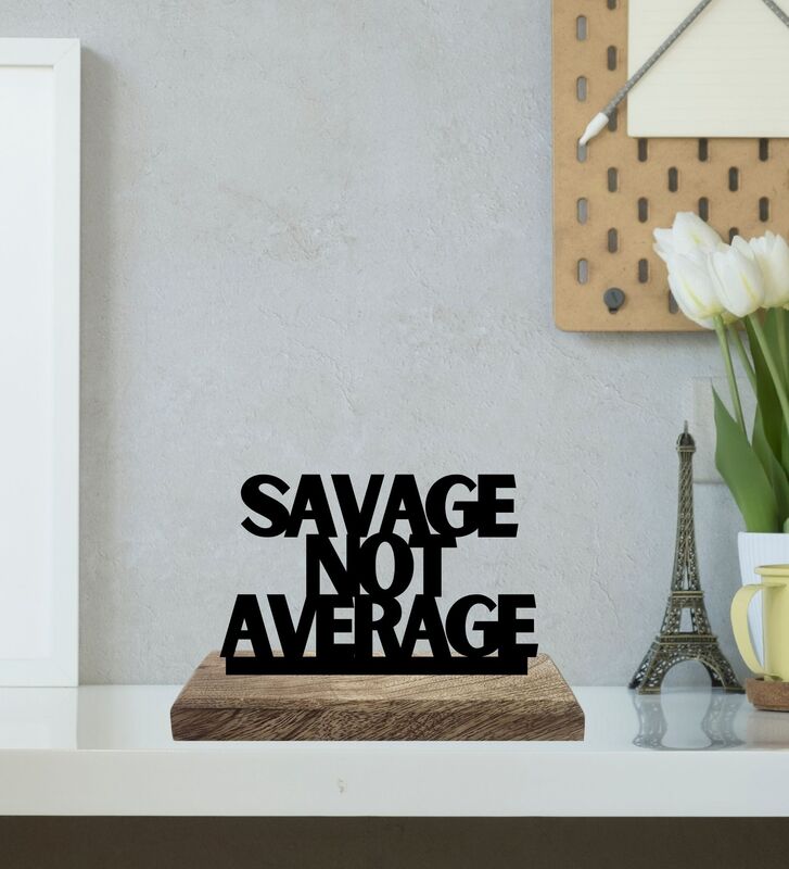 Buy Bold Beliefs Savage Attitude Typography Showpiece - Set Of Two Showpiece from Vaaree