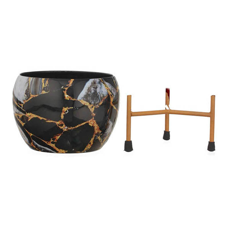 Buy Enila Ethnic Handcrafted Planter With Stand - Four Piece Set Pots & Planters from Vaaree