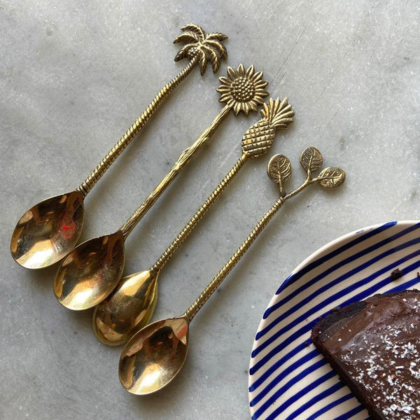 Buy Lesa Decorative Brass Spoon - Set Of four Spoon from Vaaree