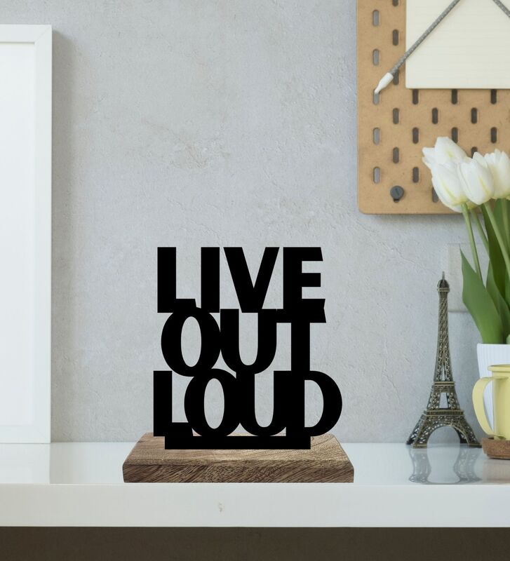 Buy Loud & Lively Typography Showpiece - Set Of Two Showpiece from Vaaree