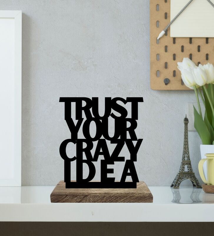 Buy Crazy Hustle Momentum Typography Showpiece - Set Of Two Showpiece from Vaaree