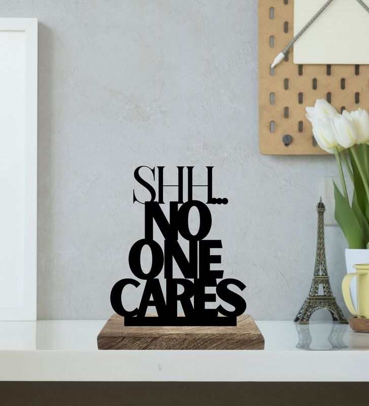 Buy Silent Disregard Typography Showpiece - Set Of Two Showpiece from Vaaree