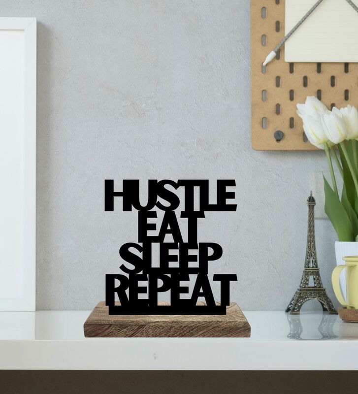 Buy Crazy Hustle Momentum Typography Showpiece - Set Of Two Showpiece from Vaaree