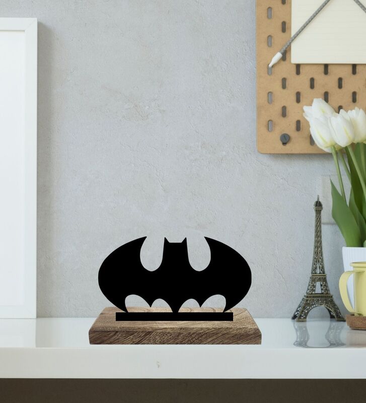 Buy Dark Knight's Playful Pursuit Typography Showpiece - Set Of Two Showpieces from Vaaree