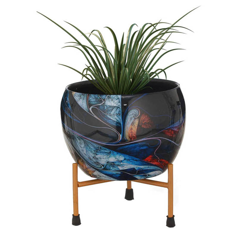 Buy Glaze Glam Handcrafted Planter With Stand - Four Piece Set Pots & Planters from Vaaree