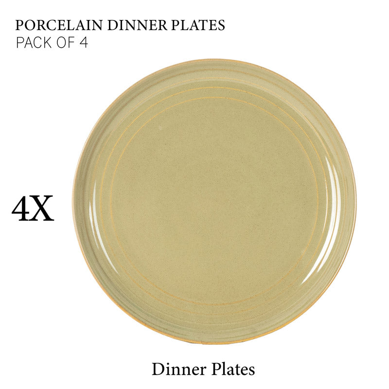 Buy Estia Dinner Plate (Olive Green) - Set Of Four Dinner Plate from Vaaree