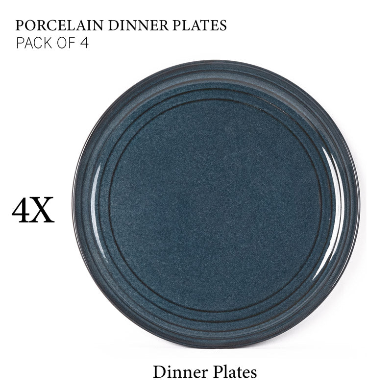 Buy Estia Dinner Plate (Saphire Blue) - Set Of Four Dinner Plate from Vaaree