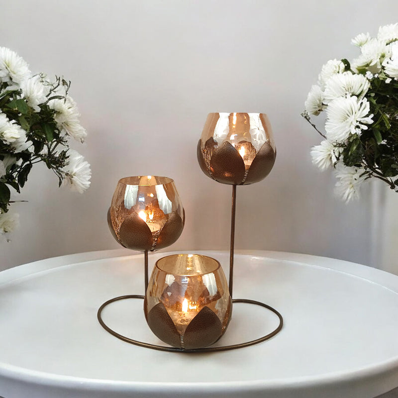 Buy Anvisha Lotus Tealight Candle Holder Candle Holders from Vaaree