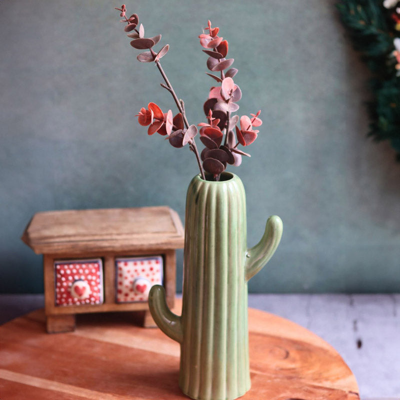 Buy Cacti Crista Vase - Set Of Two Vase from Vaaree