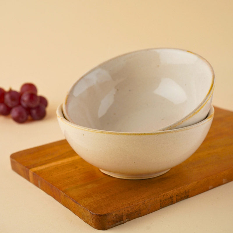 Buy Goma Serving Bowl (200 ML) - White Bowl from Vaaree