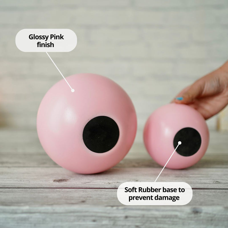 Buy Zurmo Round Metal Vase (Pink) - Set Of Two Vase from Vaaree