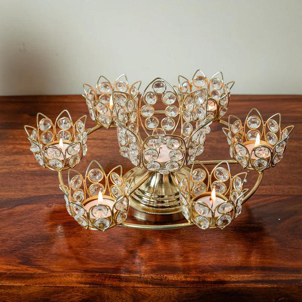 Buy Crystal Sparkle Tealight Candle Holder Tea Light Candle Holders from Vaaree